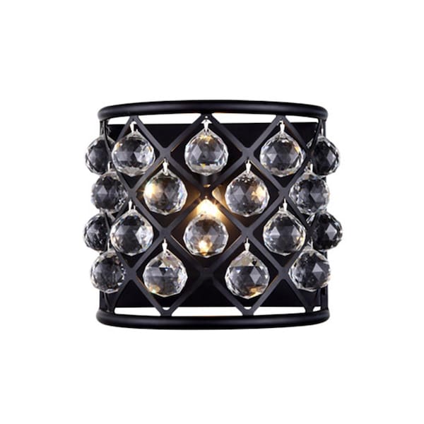 Lighting Business 1214W11MB-RC 11.5 W x 10.5 H in. Madison Wall Sconce - Mocha Brown, Royal Cut Crystal Clear LI284815 - main